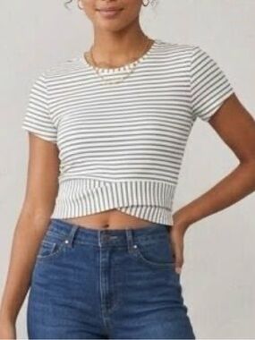 Dynamite Striped Baby Tee